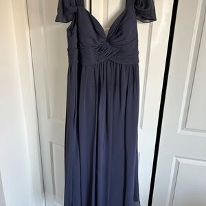 Elegant Off-Shoulder Navy Bridesmaids Formal Dress
